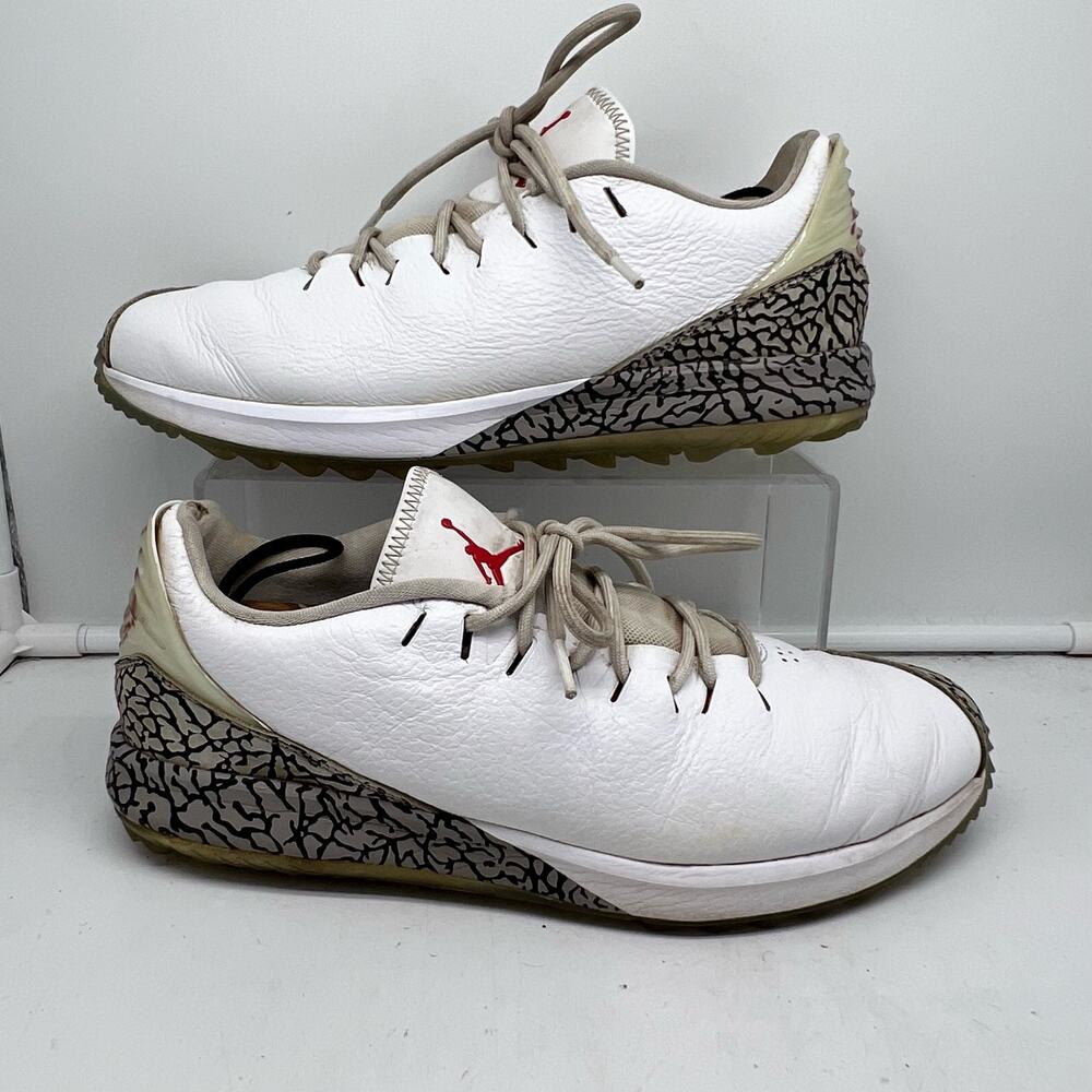 Nike Air Jordan Shoes Mens 8.5 ADG AR7995-100 Golf Shoes White Cement